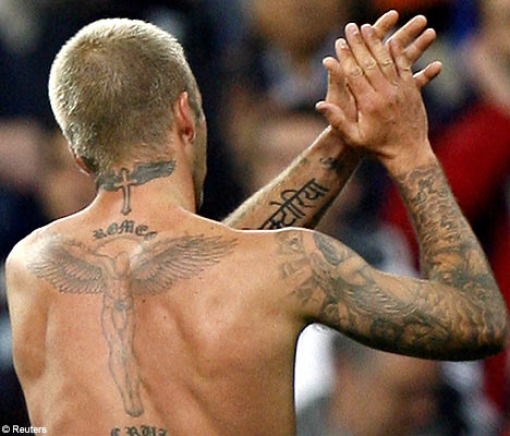 David Beckham Polynesian Tattoos 